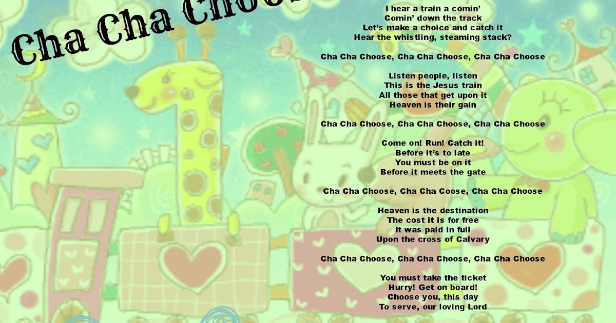 Cha Cha Choose Song Poem Cha Cha Choose Song Poem