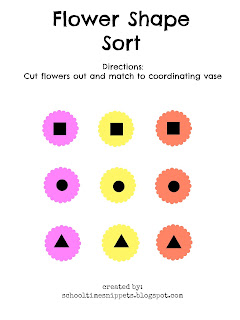 FREE Flower Shape Sort Printable for Toddlers &amp; Preschoolers | School ...