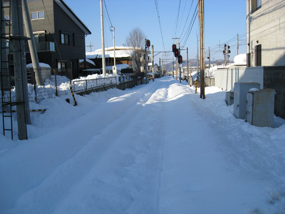 大雪後の線路