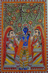 madhubani paintings painting krishna indian easy radha traditional mithila types india lord folk beginners designs bihar different flower artwork google
