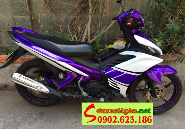 Sơn xe Exciter 2011 màu trắng tím cực đẹp