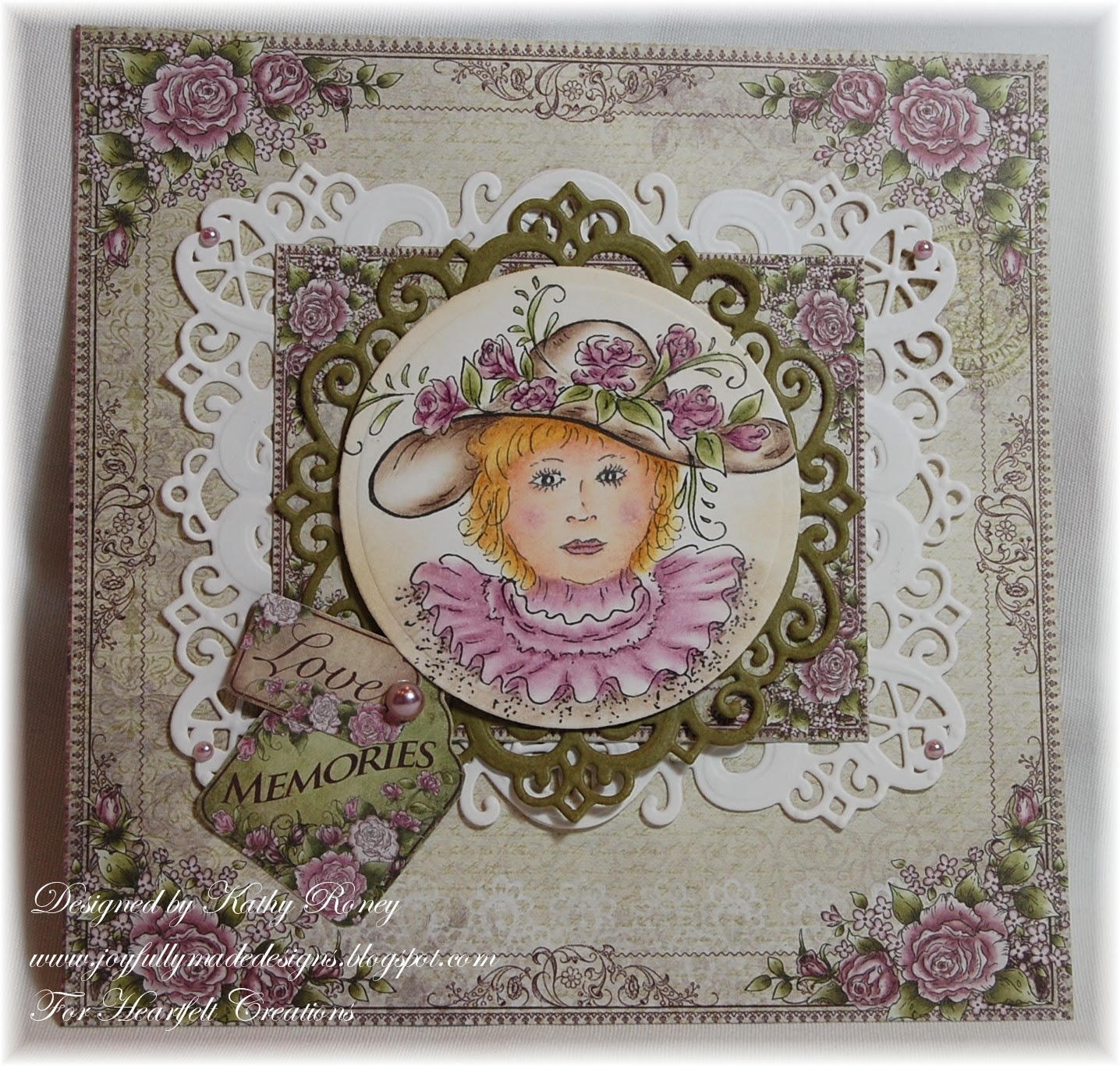 Joyfully Made Designs Raindrops on Roses Scrapbook Page Holder