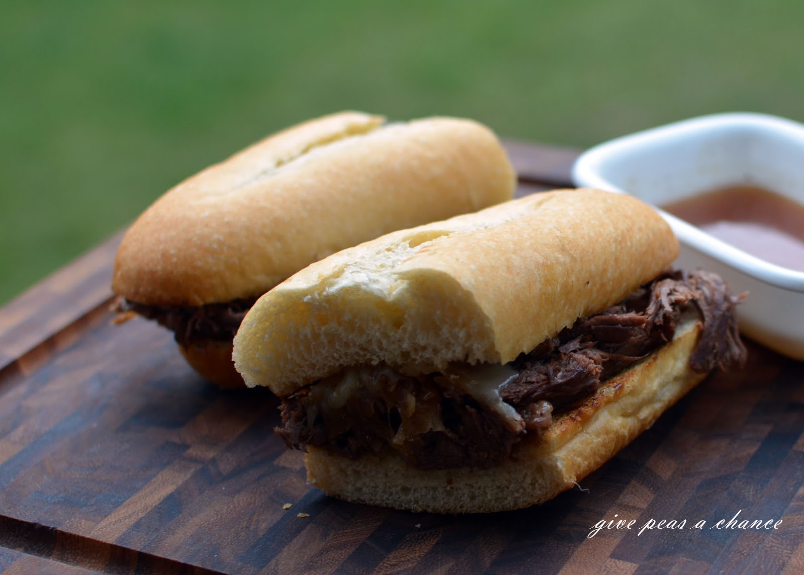 Give Peas a Chance French Dip, Baby Dip. Pressure Cooker/Slow Cooker