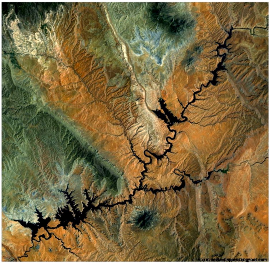Lake Powell Satellite Images  Wallpapers Records