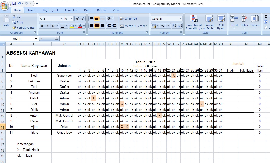 Rumus Excel If Tidak Sama Dengan.Belajar Konstruksi 