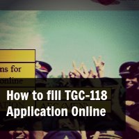 How to fill TGC-118 Online Application Form
