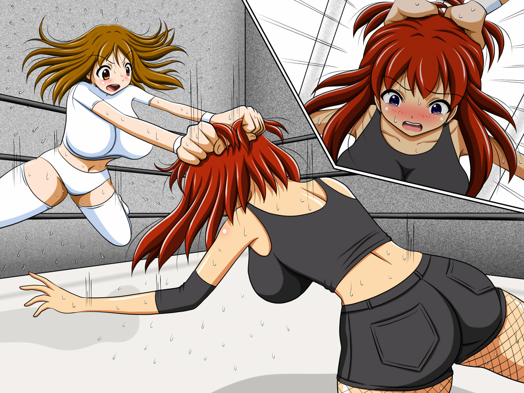 Anime Feet Wrestling Black Vs White Rico Sakura.