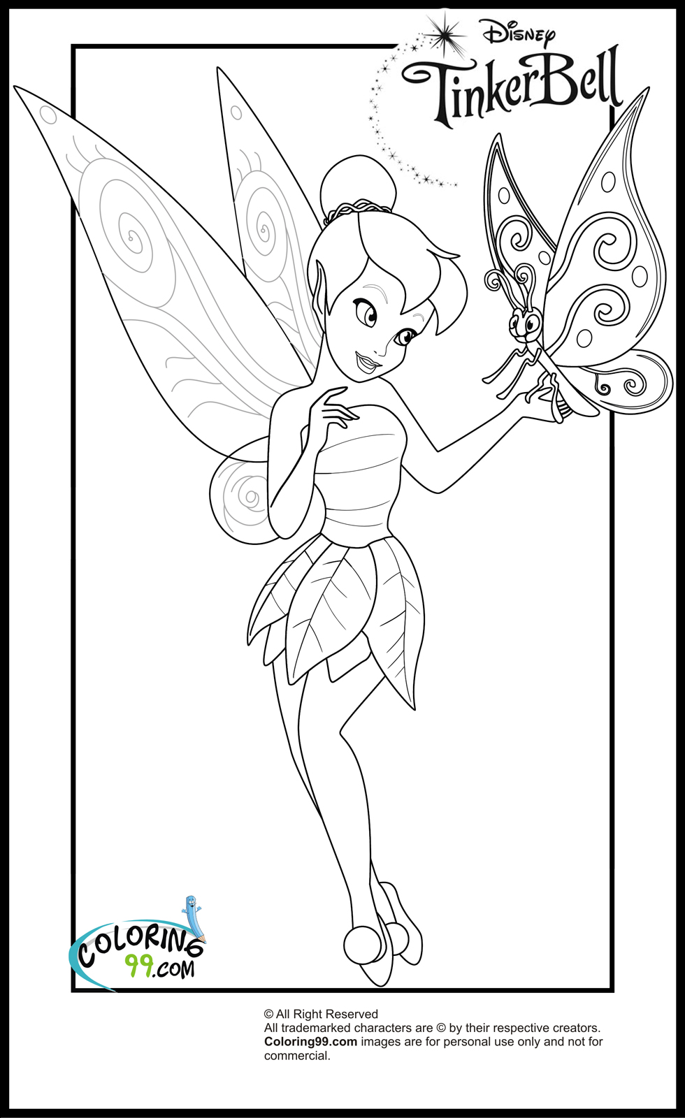 Tinkerbell Coloring Pages Team Colors Tinkerbell Coloring Pages Team Colors