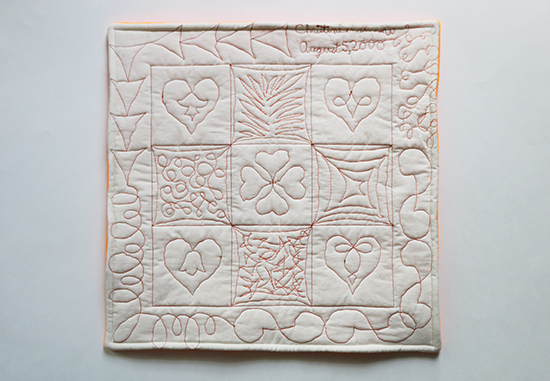 Sample from a Free Motion Machine Quilting Class