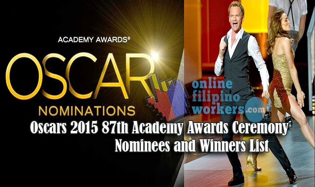 Watch Video Oscars 2015 87th Academy Awards Ceremony Nominees and Winners List