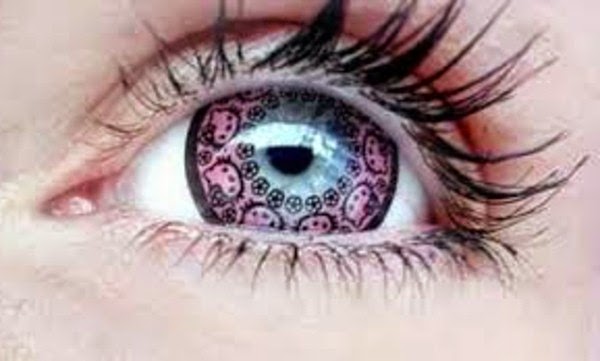 Colorful contact lenses look great!