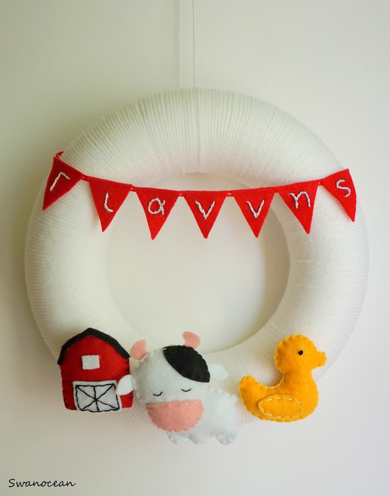 Swanocean Felt Farm Baby Wreath Tsoxino Paidiko Stefani Farma