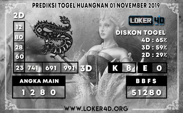 PREDIKSI TOGEL HUANGNAN LOKER4D 01 NOVEMBER 2019