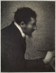 Aman-Jean by Georges Seurat-1882-83  Artist friend of Seurat  Conte Crayon