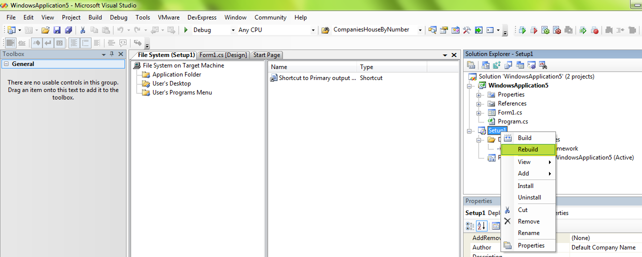 My Programming Zone Visual Studio Setup and Deployment Project