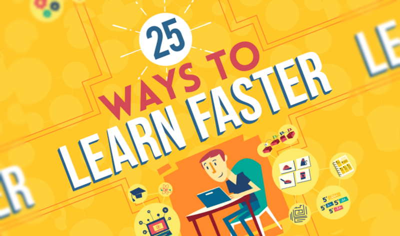 25 Ways to Train Your Brain to Learn Faster and Remember More - infographic