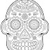 Top Flower Sugar Skull Coloring Pages Design