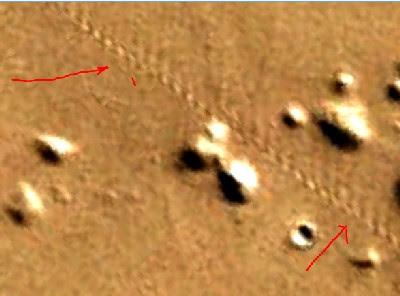 More tracks are spotted on Mars. More tracks are spotted on Mars.