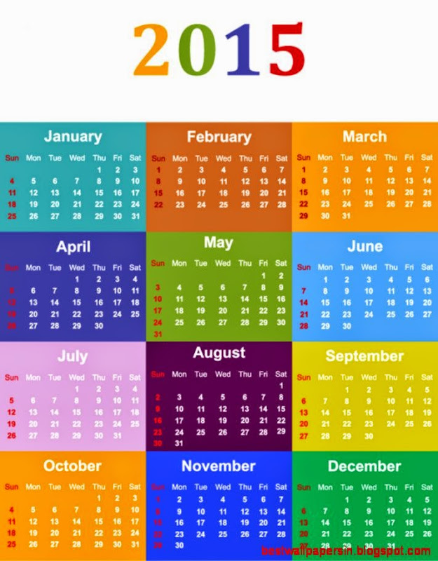 25 Lovely New Year Calendars 2015  takedesigns