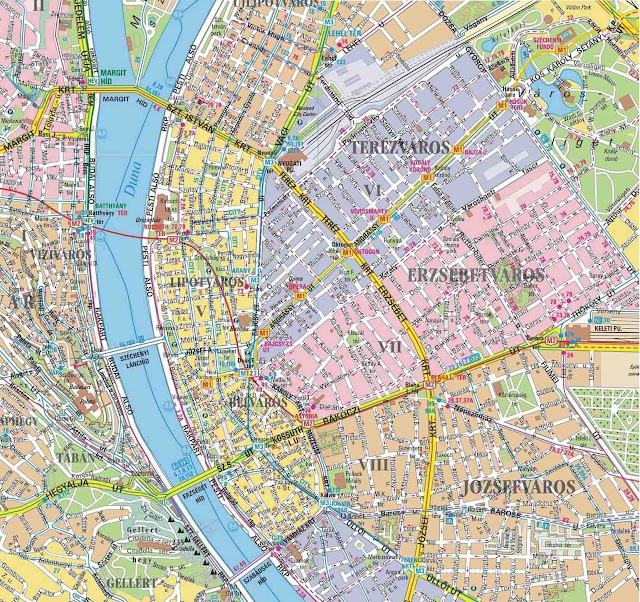 Budapeste city map
