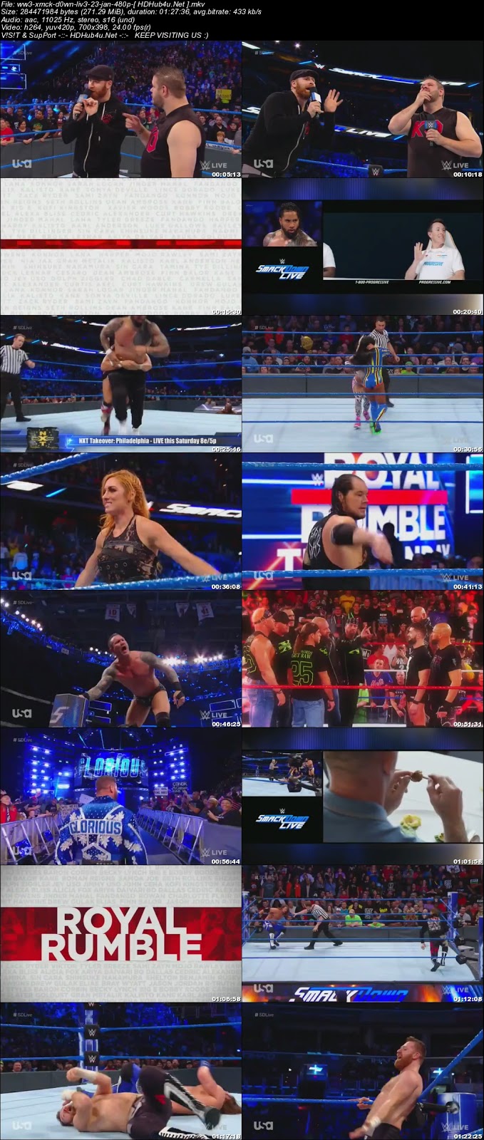 WWE Smackdown Live 23th January 2018 480p HDTV 250MB Download