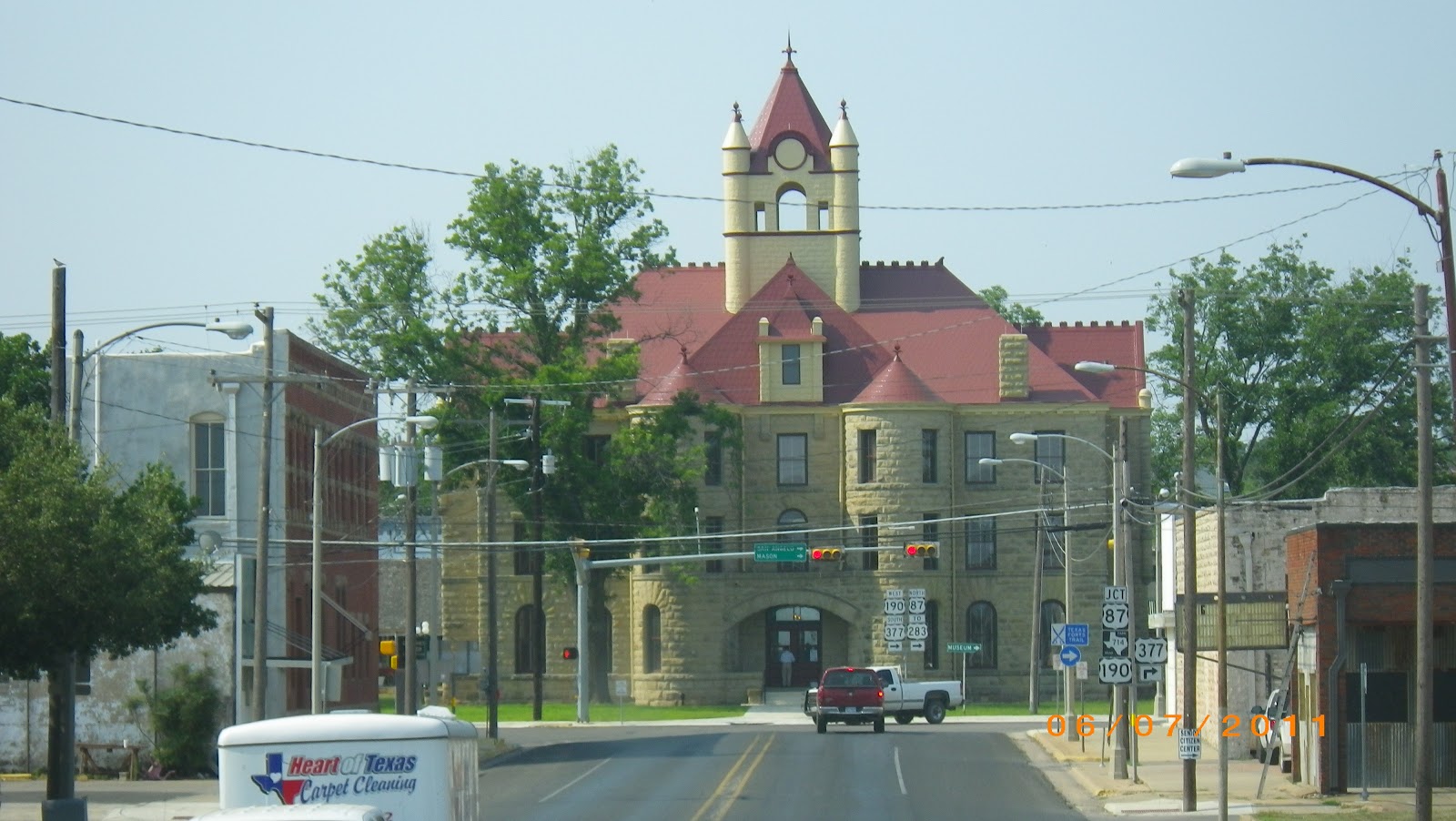 Texas Courthouse Tour Epic Summer Road trip 6/7/11 San Saba, Brady, Paint Rock, San Angelo