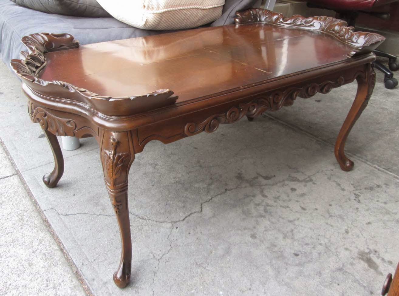 UHURU FURNITURE & COLLECTIBLES SOLD Ornate Wood Coffee Table 30