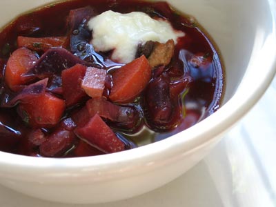 Beetroot Soup with Kidney Beans
