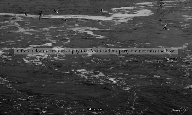 Often it does seem such a pity that Noah and his party did not miss the boat. - Mark Twain