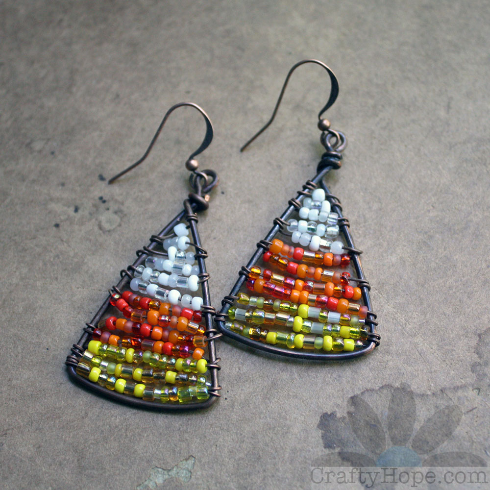 CraftyHope Beaded Candy Corn Charms