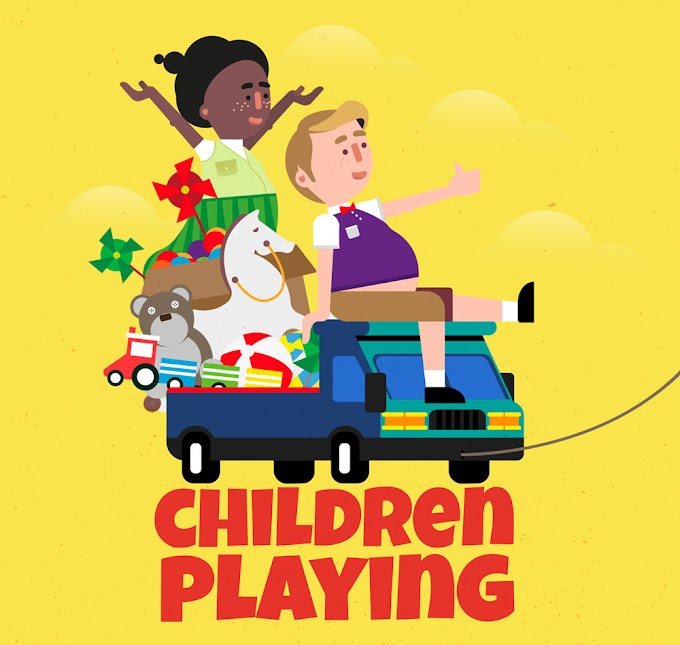 children playing on creative toy car free vector illustration