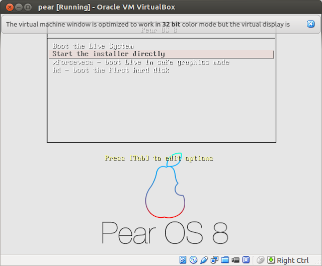 DriveMeca instalando Pear OS 8