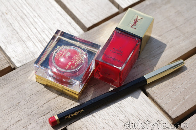 YSL in Red: lips, cheeks, nails