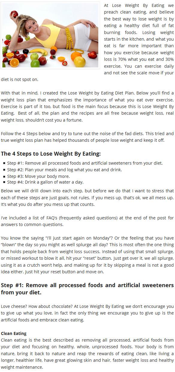 Free Steps To Lose Weight