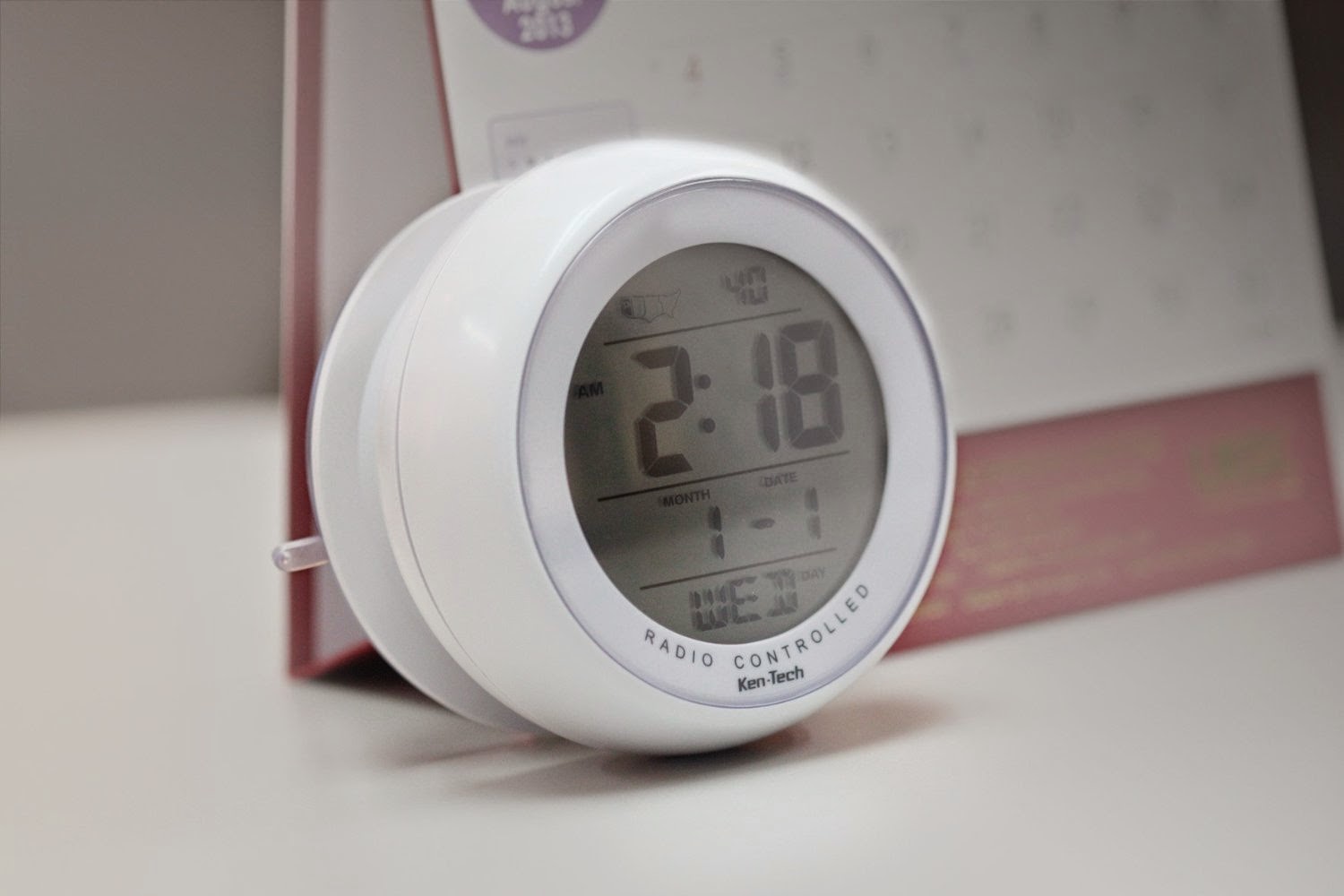 Atomic Bathroom Digital Alarm Clock Atomic Bathroom Digital Alarm Clock With Suction Cup