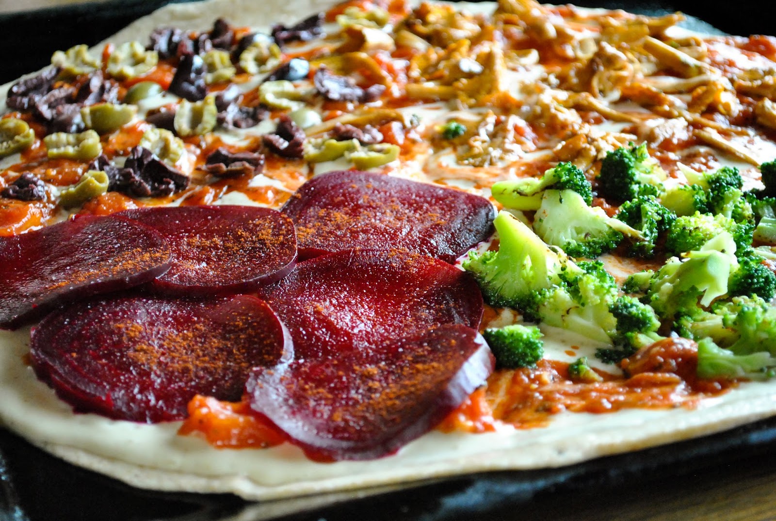 Vegan four seasons pizza a.k.a Quattro stagioni (yeast free) |VeganSandra