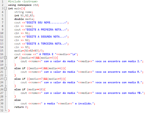 Bit da Educação : Aula 15 - C++ - Revisão da estrutura de decisão ...
