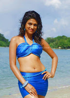Shraddha, Das, Hot, Navel, show, in, blue, dress, on, Beach, Hot, Pics