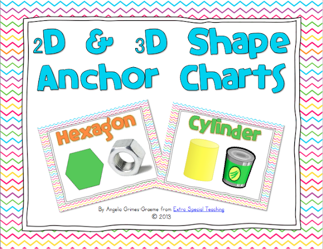 Extra Special Teaching: 2D & 3D Shape Anchor Charts - Flash Freebie!