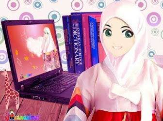 Gambar Kartun Cewek Cantik Berjilbab Gadis Muslim Berhijab 