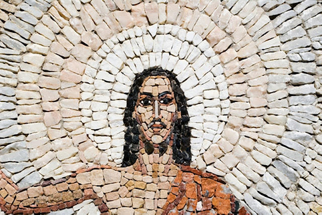 The resurrection of Jesus in many colored stones. (photograph by Giedrius Blagnys)