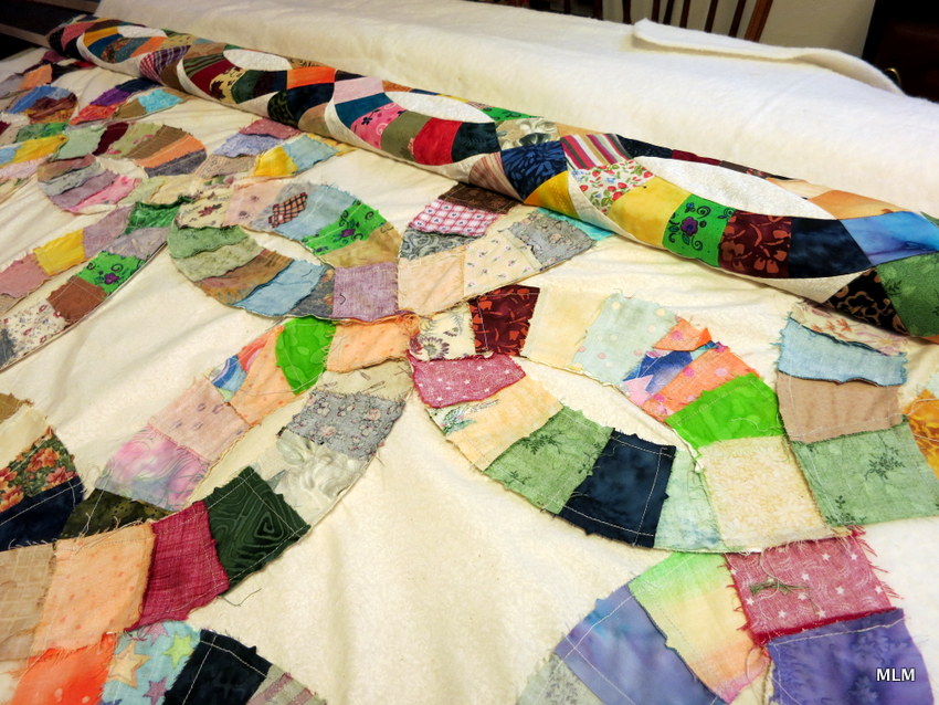 Sweet Leaf Notebook Wedding Ring Quilt on The Basting Boards