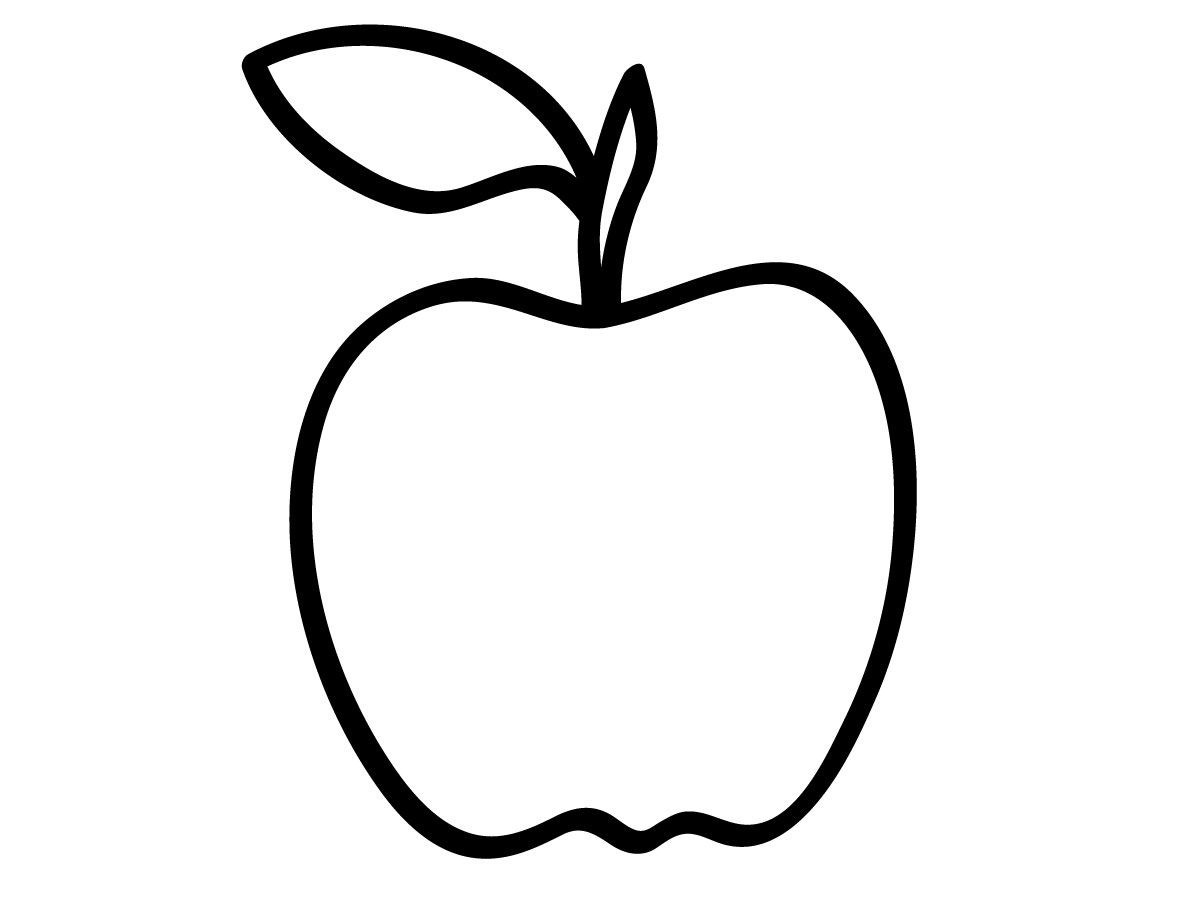 half eaten apple coloring pages - photo #9