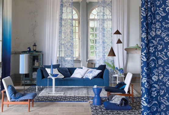 Decoración de Salas de color Azul | Cómo arreglar los Muebles en una