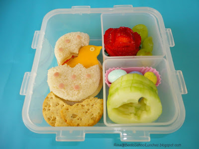 Easter chick bento school lunch