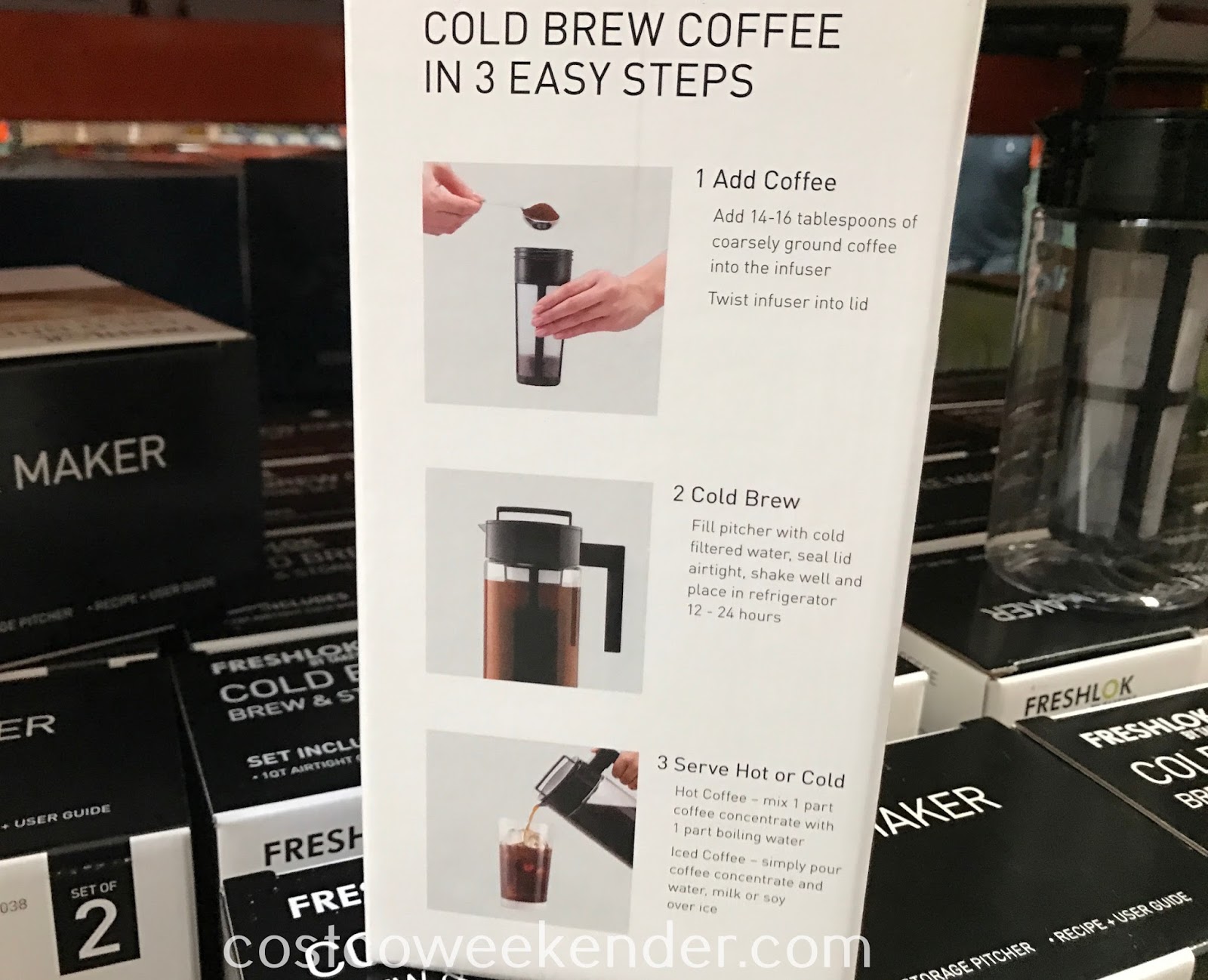 Takeya Cold Brew Coffee Maker Brew & Store Set Costco Weekender