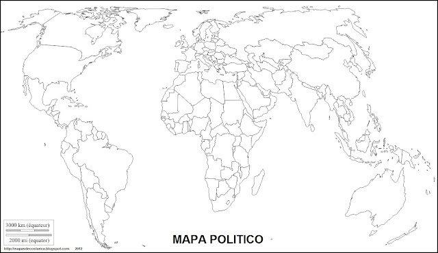 Resultado de imagen para mapamundi politico mudo blanco y negro