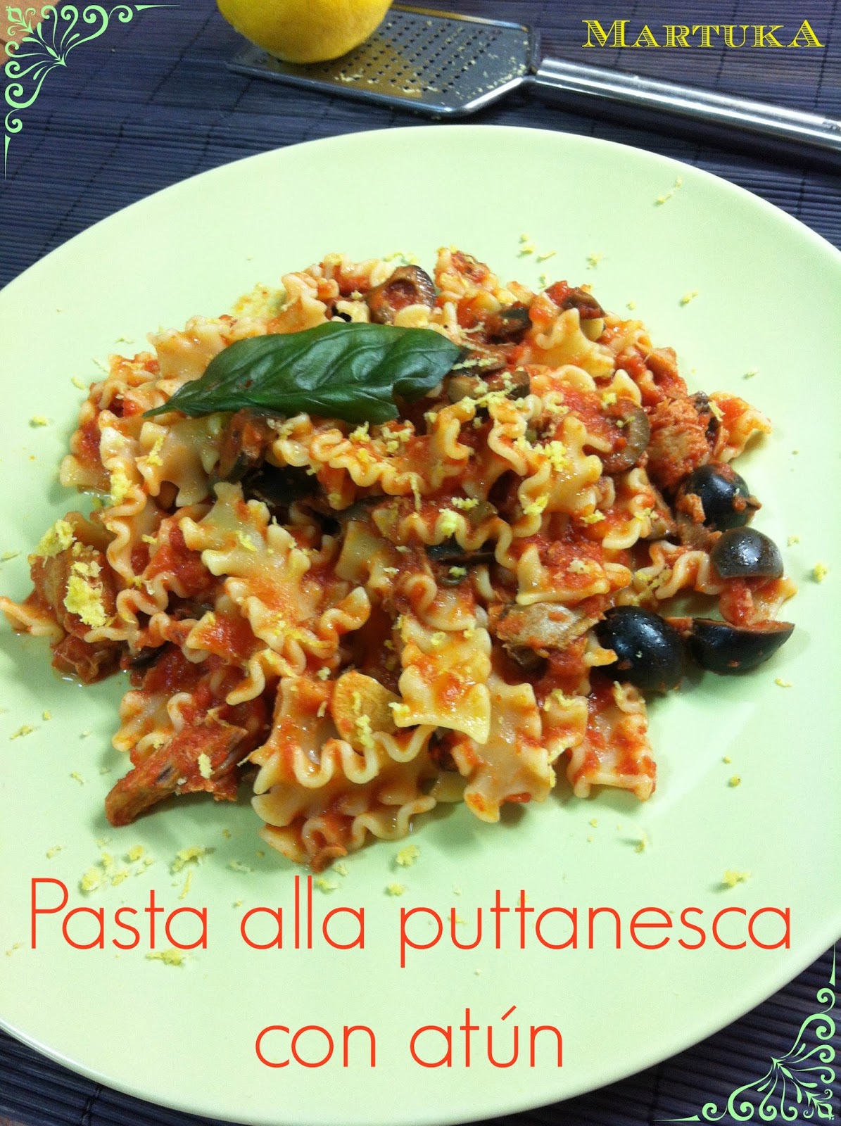 Las recetas de Martuka Pasta A La Puttanesca Con Atún (Receta De Jamie