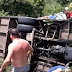 Ônibus tomba na BR-287, entre São Pedro do Sul e Santa Maria