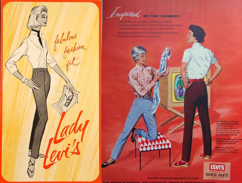 historia dżinsów history jeans lady levis